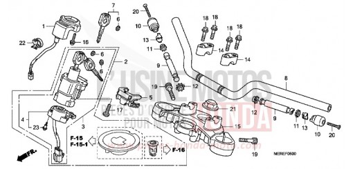 HANDLE PIPE/TOP BRIDGE CBF600NA9 de 2009